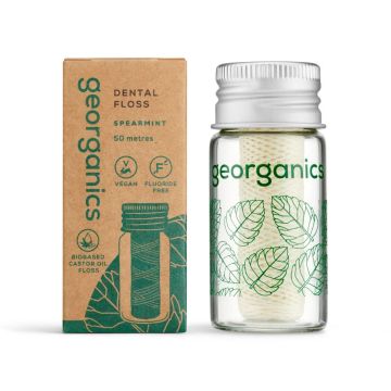 Georganics Natürliche Zahnseide Grüne Minze, 50m