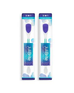 JuliBrite Zungenreiniger 2er-Pack – Lila